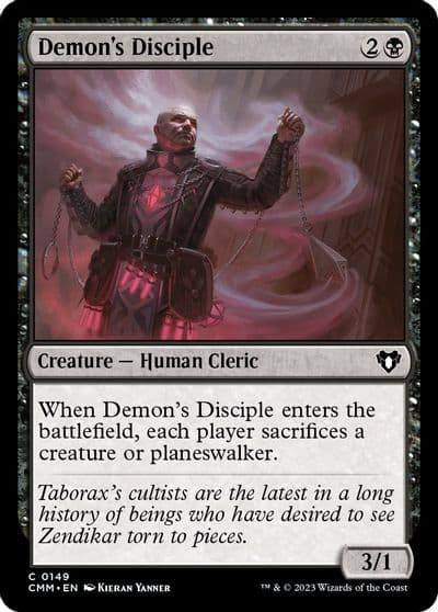 Demons Disciple Commander Masters Magic card