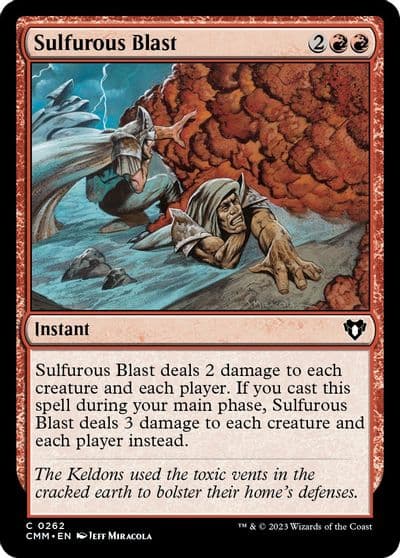 Sulfurous Blast Commander Masters Magic card