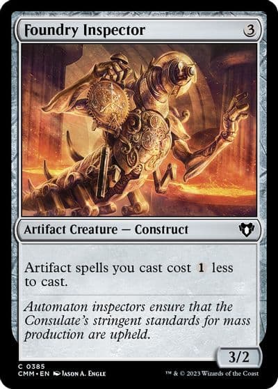 Foundry Inspector Commander Masters Magic card