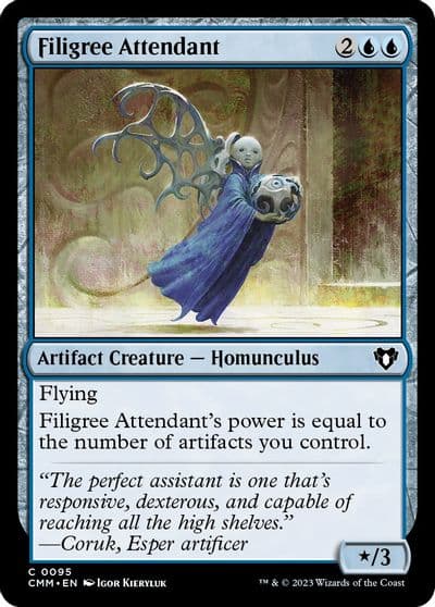 Filigree Attendant Commander Masters Magic card