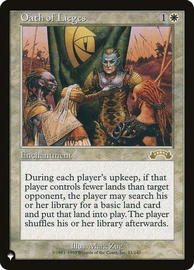 Oath of Lieges The List Reprints Magic card