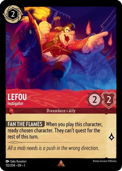 Lefou Instigator The First Chapter Lorcana card