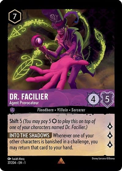 Dr Facilier Agent Provocateur The First Chapter Lorcana card