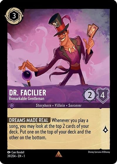 Dr Facilier Remarkable Gentleman The First Chapter Lorcana card