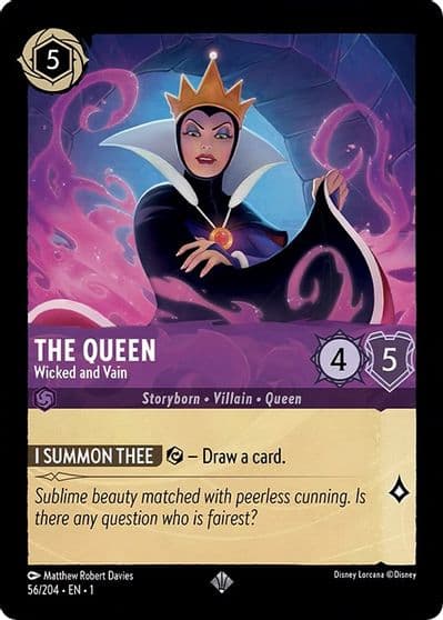 The Queen Wicked and Vain The First Chapter Lorcana card