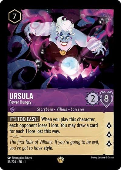 Ursula Power Hungry The First Chapter Lorcana card