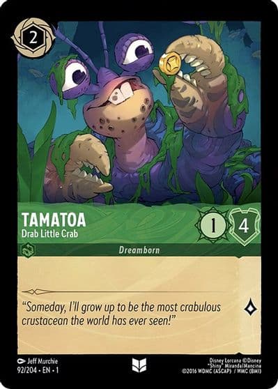 Tamatoa Drab Little Crab The First Chapter Lorcana card