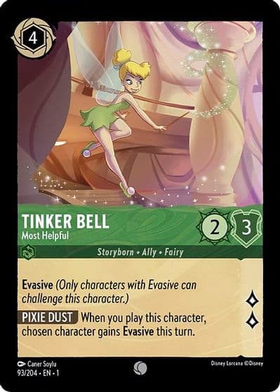 Tinker Bell Most Helpful The First Chapter Lorcana card