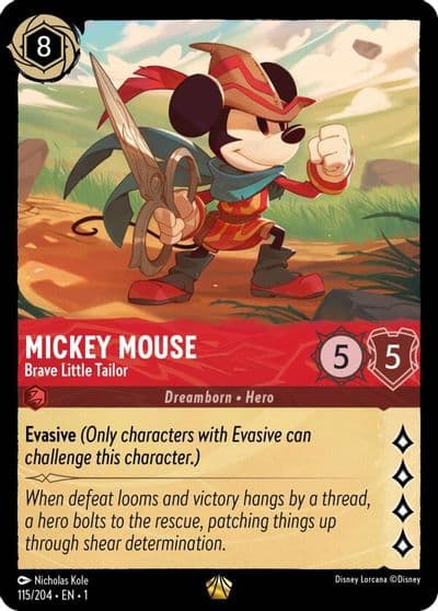 Mickey Mouse - Brave Little Tailor The First Chapter Lorcana card