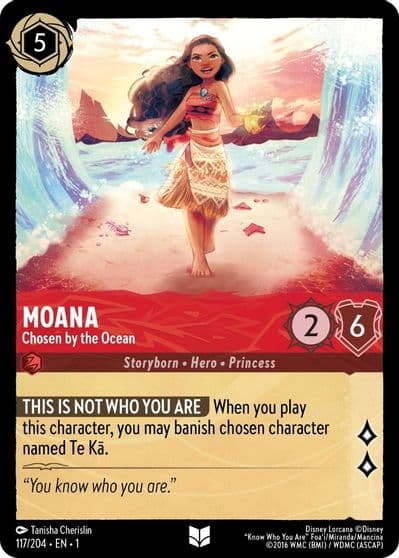 Moana Chosen by the Ocean The First Chapter Lorcana card