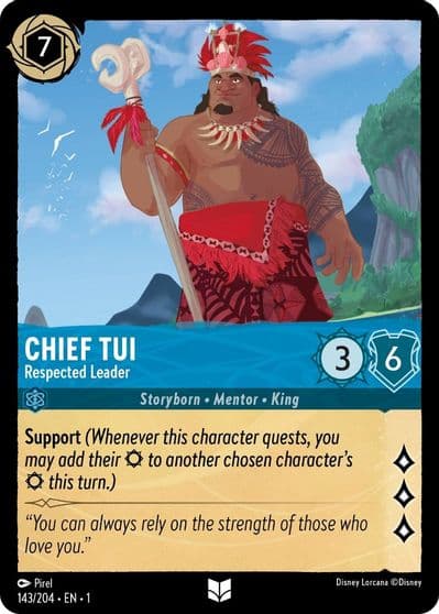Chief Tui Respected Leader The First Chapter Lorcana card