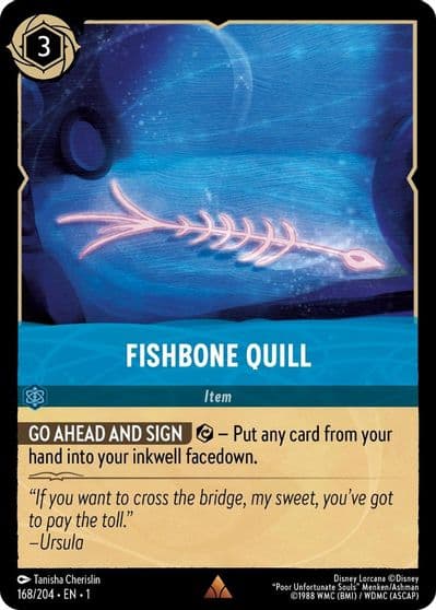 Fishbone Quill The First Chapter Lorcana card
