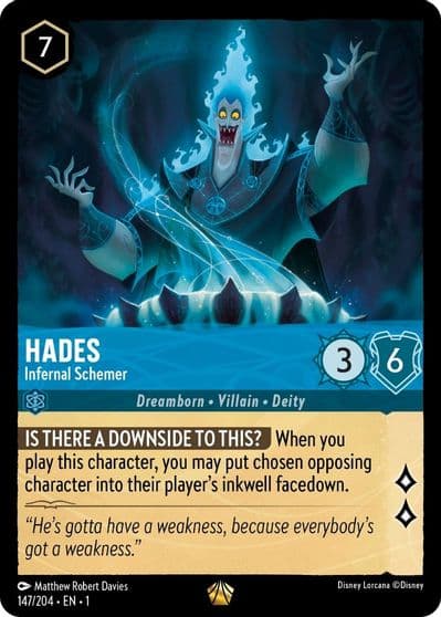 Hades Infernal Schemer The First Chapter Lorcana card