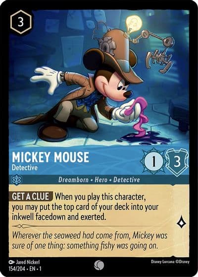 Mickey Mouse Detective The First Chapter Lorcana card