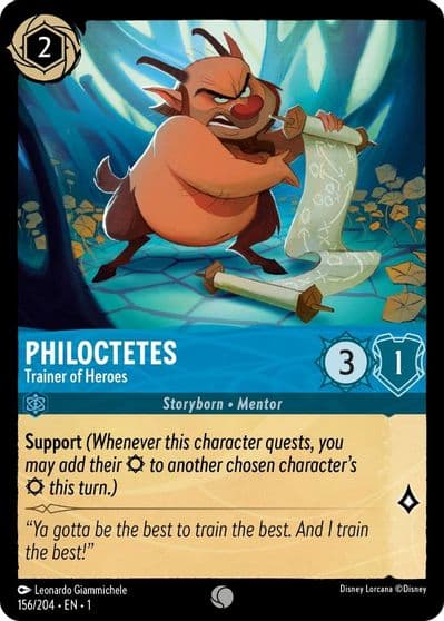 Philoctetes Trainer of Heroes The First Chapter Lorcana card