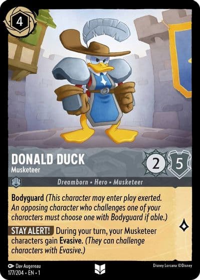 Donald Duck Musketeer The First Chapter Lorcana card