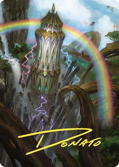 Command Tower Art Card Gold Stamped Signature Art Series: Commander Masters Magic card
