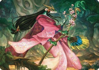 Sakiko Mother of Summer Art Card Art Series: Commander Masters Magic card