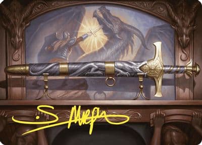 Ancestral Blade Art Card Gold Stamped Signature Art Series: Commander Masters Magic card