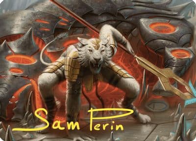 Sunspear Shikari Art Card Gold Stamped Signature Art Series: Commander Masters Magic card