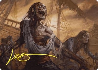 Rise from the Tides Art Card Gold Stamped Signature Art Series: Commander Masters Magic card