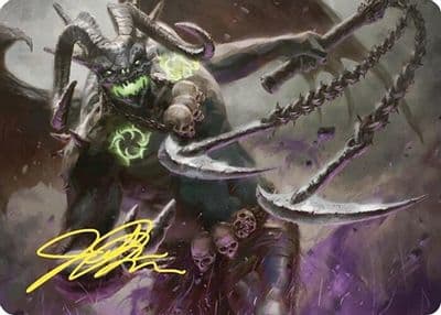Archfiend of Despair Art Card Gold Stamped Signature Art Series: Commander Masters Magic card
