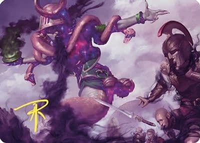 Extinguish All Hope Art Card Gold Stamped Signature Art Series: Commander Masters Magic card