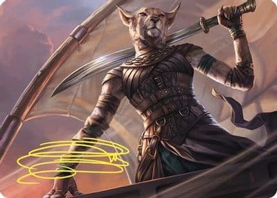 Mirri Weatherlight Duelist Art Card Gold Stamped Signature Art Series: Commander Masters Magic card