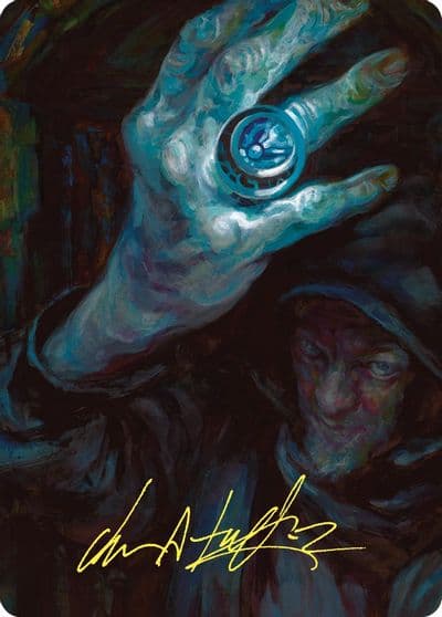 Arcane Signet Art Card Gold Stamped Signature Art Series: Commander Masters Magic card