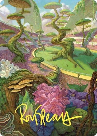 Undergrowth Stadium Art Card Gold Stamped Signature Art Series: Commander Masters Magic card