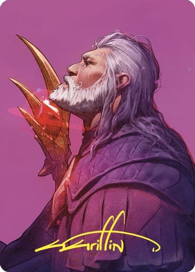 Urza Lord High Artificer Art Card Gold Stamped Signature Art Series: Commander Masters Magic card