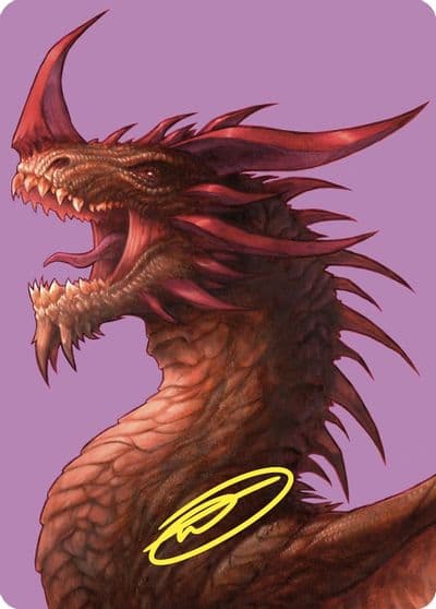 The Ur Dragon Art Card Gold Stamped Signature Art Series: Commander Masters Magic card