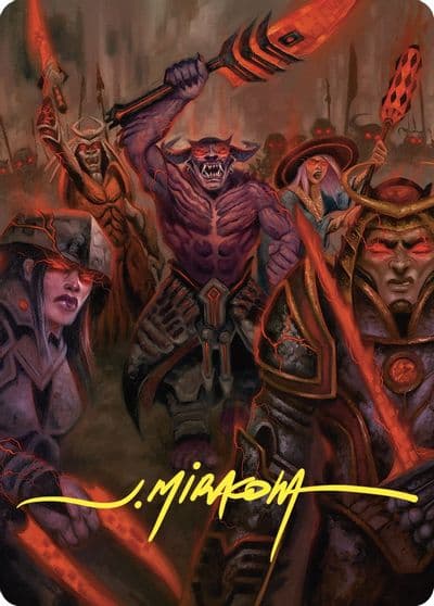 Insurrection Art Card Gold Stamped Signature Art Series: Commander Masters Magic card