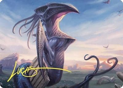 Sentinel Sliver Art Card Gold Stamped Signature Art Series: Commander Masters Magic card