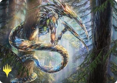 Gemhide Sliver Art Card Gold Stamped Art Series: Commander Masters Magic card
