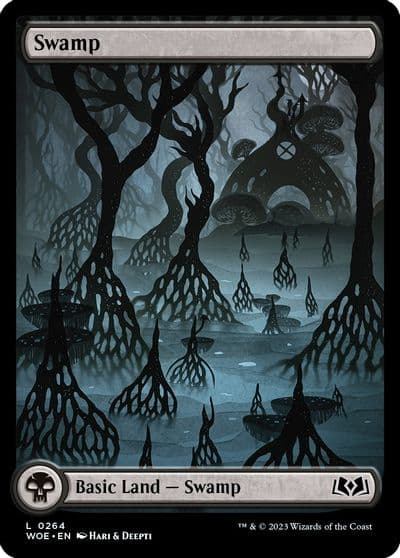 Swamp 0264 Wilds of Eldraine Magic card