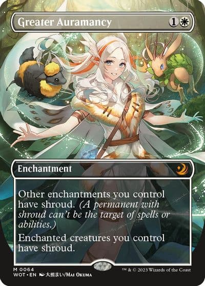 Greater Auramancy Anime Borderless Wilds of Eldraine: Enchanting Tales Magic card
