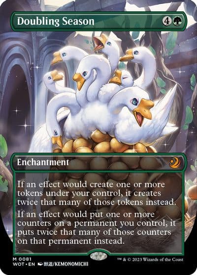 Doubling Season Anime Borderless Wilds of Eldraine: Enchanting Tales Magic card