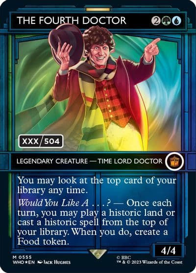 The Fourth Doctor Serial Numbered Universes Beyond: Doctor Who Magic card