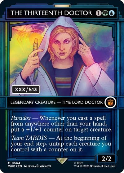 The Thirteenth Doctor Serial Numbered Universes Beyond: Doctor Who Magic card