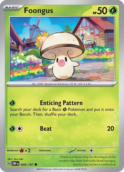 Foongus SV03: Obsidian Flames Pokemon card