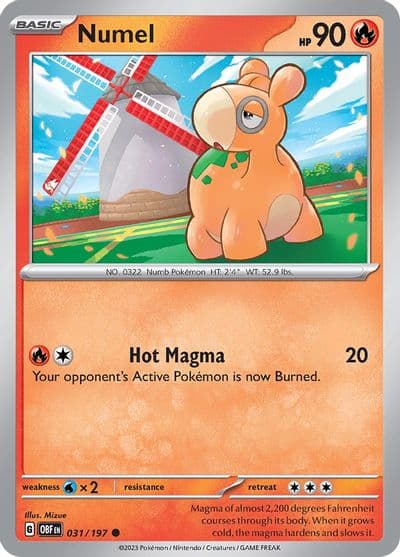 Numel SV03: Obsidian Flames Pokemon card