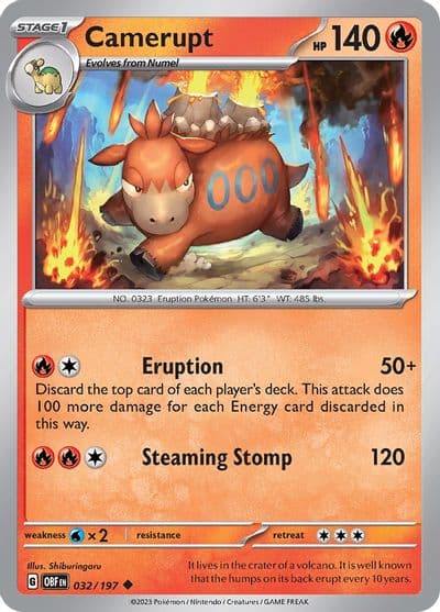 Camerupt SV03: Obsidian Flames Pokemon card