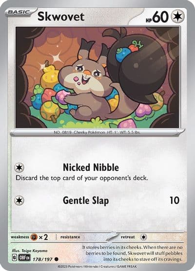 Skwovet SV03: Obsidian Flames Pokemon card
