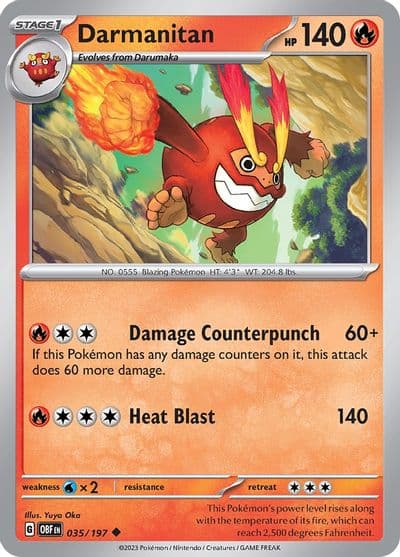 Darmanitan SV03: Obsidian Flames Pokemon card