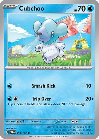 Cubchoo SV03: Obsidian Flames Pokemon card