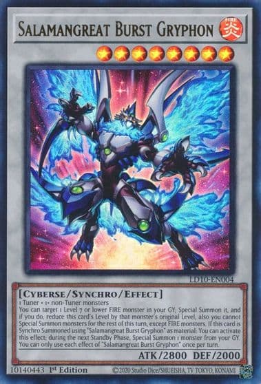 Salamangreat Burst Gryphon Legendary Duelists: Soulburning Volcano Yu-Gi-Oh! card