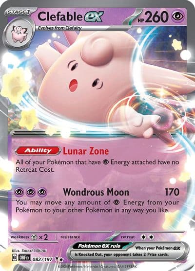 Clefable ex SV03: Obsidian Flames Pokemon card