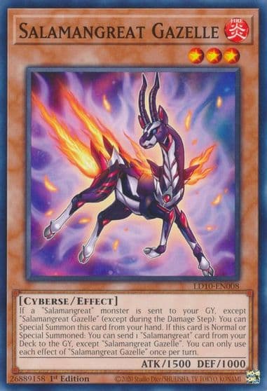 Salamangreat Gazelle Legendary Duelists: Soulburning Volcano Yu-Gi-Oh! card