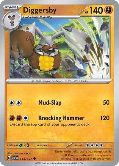 Diggersby SV03: Obsidian Flames Pokemon card